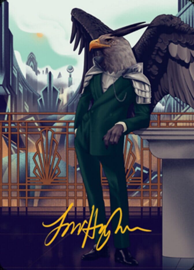 Falco Spara, Pactweaver 2 Art Card (Gold-Stamped Signature) [Streets of New Capenna Art Series] MTG Single Magic: The Gathering  | Multizone: Comics And Games
