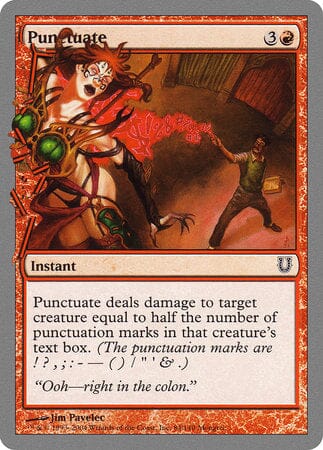 Punctuate [Unhinged] MTG Single Magic: The Gathering  | Multizone: Comics And Games