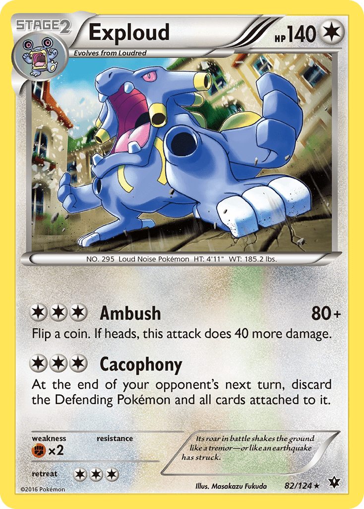 Exploud (82/124) [XY: Fates Collide] Pokemon Single Pokémon  | Multizone: Comics And Games
