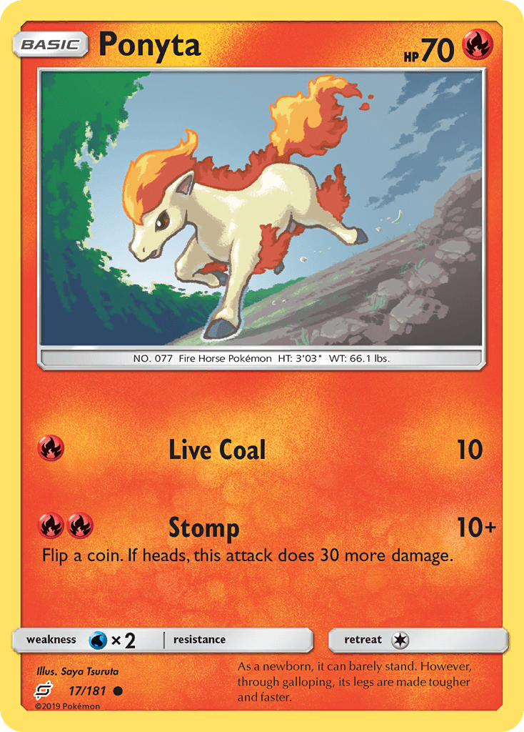Ponyta (17/181) [Sun & Moon: Team Up] Pokemon Single Pokémon  | Multizone: Comics And Games