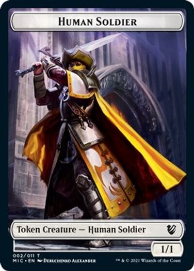 Eldrazi Spawn // Human Soldier Double-Sided Token [Innistrad: Midnight Hunt Commander Tokens] MTG Single Magic: The Gathering  | Multizone: Comics And Games