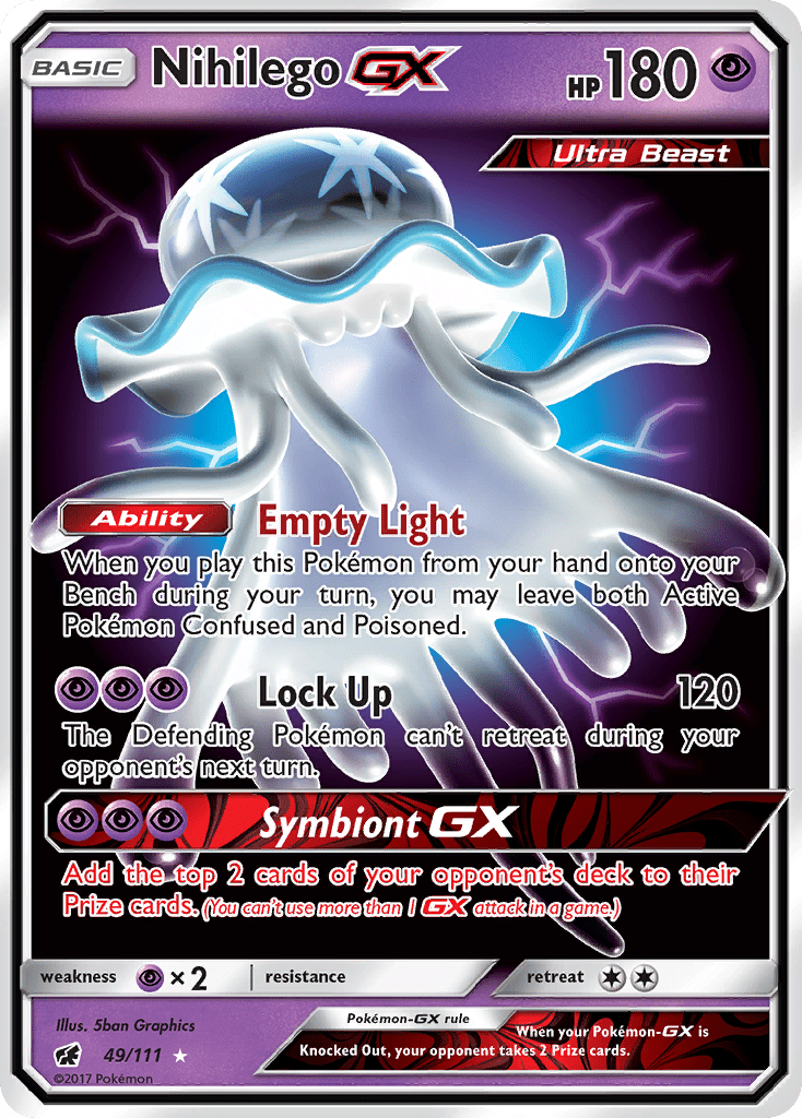 Nihilego GX (49/111) [Sun & Moon: Crimson Invasion] Pokemon Single Pokémon  | Multizone: Comics And Games