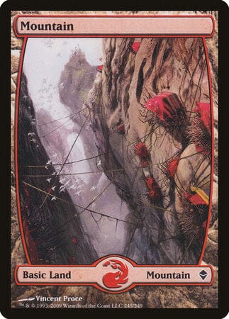 Mountain (245) - Full Art [Zendikar] MTG Single Magic: The Gathering  | Multizone: Comics And Games