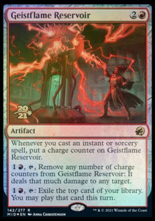 Geistflame Reservoir [Innistrad: Midnight Hunt Prerelease Promos] MTG Single Magic: The Gathering  | Multizone: Comics And Games