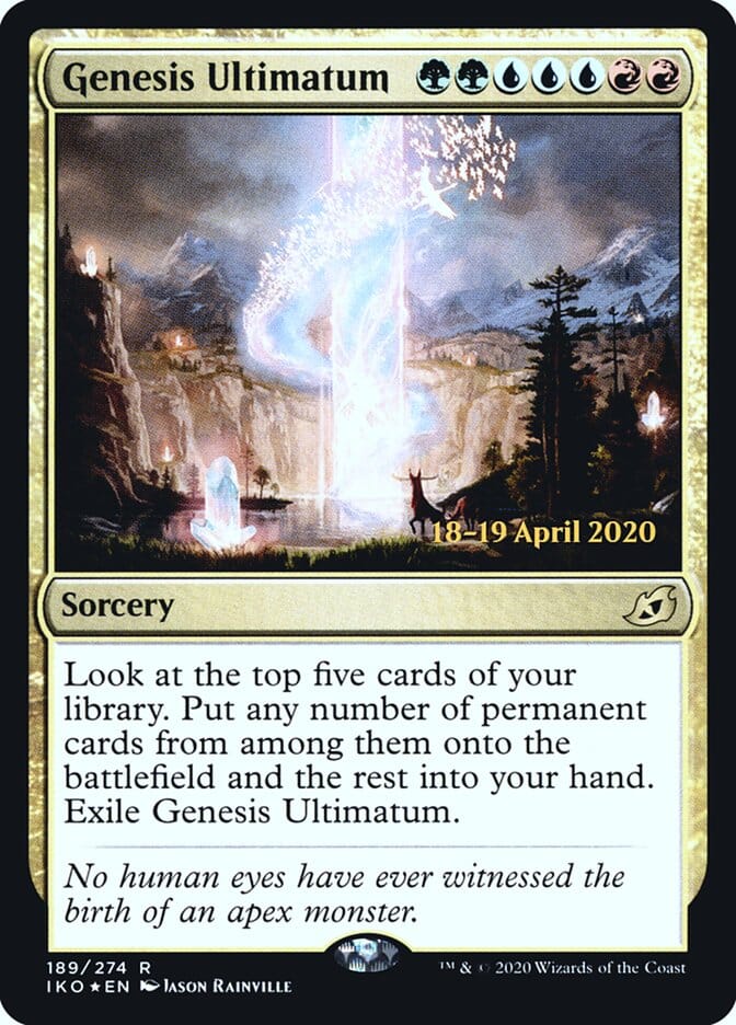 Genesis Ultimatum [Ikoria: Lair of Behemoths Prerelease Promos] MTG Single Magic: The Gathering  | Multizone: Comics And Games