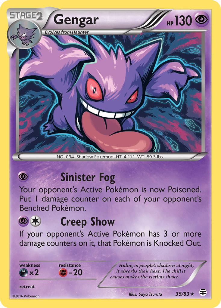 Gengar (35/83) [XY: Generations] Pokemon Single Pokémon  | Multizone: Comics And Games