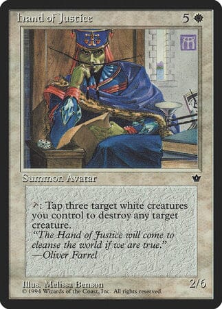Hand of Justice [Fallen Empires] MTG Single Magic: The Gathering  | Multizone: Comics And Games