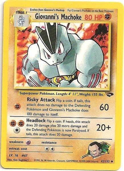 Giovanni's Machoke (42/132) [Gym Challenge Unlimited] Pokemon Single Pokémon  | Multizone: Comics And Games