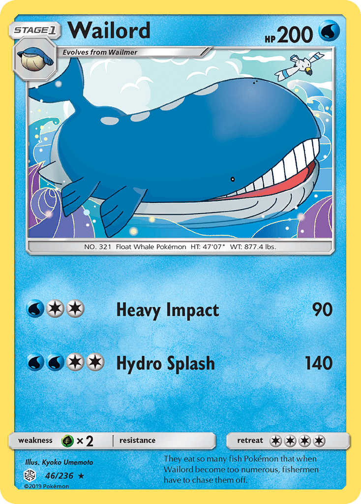 Wailord (46/236) [Sun & Moon: Cosmic Eclipse] Pokemon Single Pokémon  | Multizone: Comics And Games