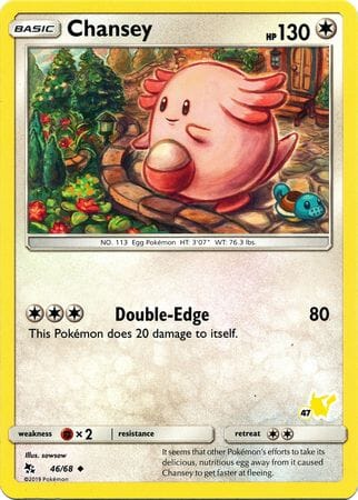 Chansey (46/68) (Pikachu Stamp #47) [Battle Academy 2020] Pokemon Single Pokémon  | Multizone: Comics And Games