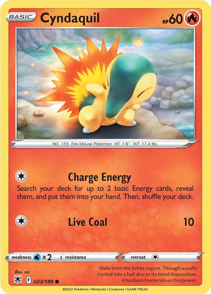 Cyndaquil (023/189) [Sword & Shield: Astral Radiance] Pokemon Single Pokémon  | Multizone: Comics And Games