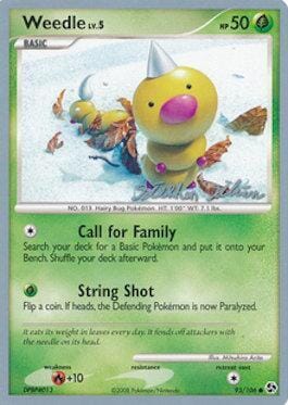 Weedle LV.5 (93/106) (Luxdrill - Stephen Silvestro) [World Championships 2009] Pokemon Single Pokémon  | Multizone: Comics And Games