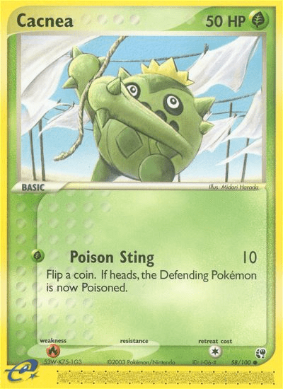 Cacnea (58/100) [EX: Sandstorm] Pokemon Single Pokémon  | Multizone: Comics And Games