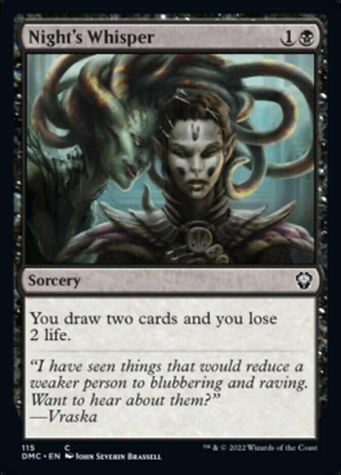 Night's Whisper [Dominaria United Commander] MTG Single Magic: The Gathering  | Multizone: Comics And Games