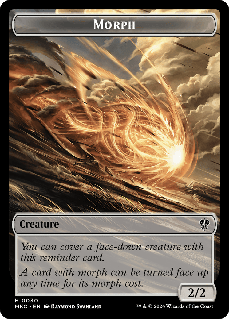 Saproling // Morph Double-Sided Token [Murders at Karlov Manor Commander Tokens] MTG Single Magic: The Gathering  | Multizone: Comics And Games