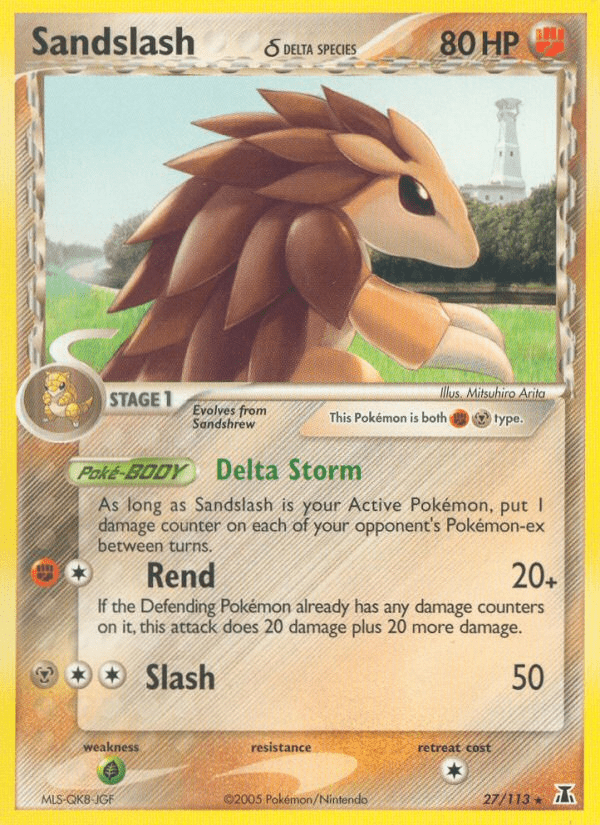 Sandslash (27/113) (Delta Species) [EX: Delta Species] Pokemon Single Pokémon  | Multizone: Comics And Games