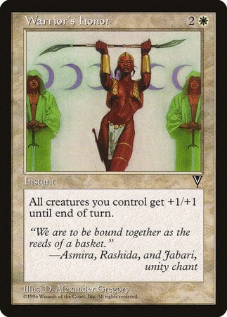 Warrior's Honor [Visions] MTG Single Magic: The Gathering  | Multizone: Comics And Games