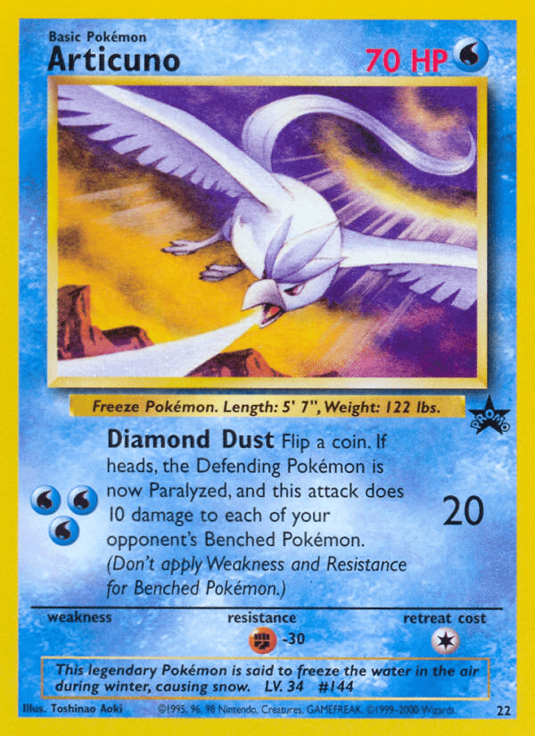 Articuno (22) [Wizards of the Coast: Black Star Promos] Pokemon Single Pokémon  | Multizone: Comics And Games