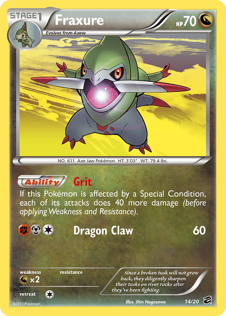 Fraxure (14/20) [Black & White: Dragon Vault] Pokemon Single Pokémon  | Multizone: Comics And Games