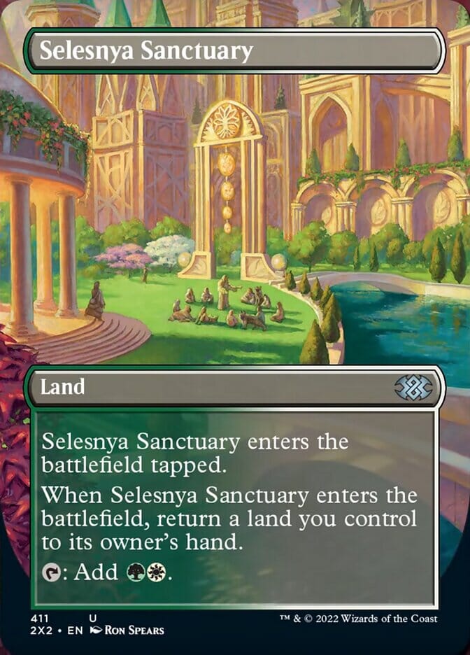 Selesnya Sanctuary (Borderless Alternate Art) [Double Masters 2022] MTG Single Magic: The Gathering  | Multizone: Comics And Games