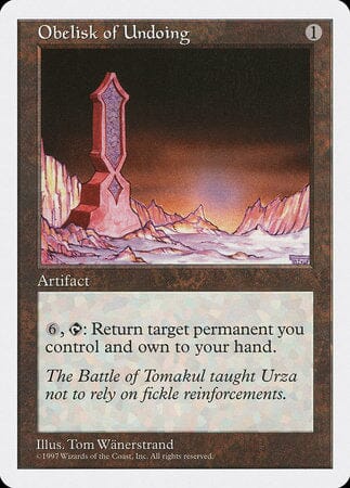 Obelisk of Undoing [Fifth Edition] MTG Single Magic: The Gathering  | Multizone: Comics And Games