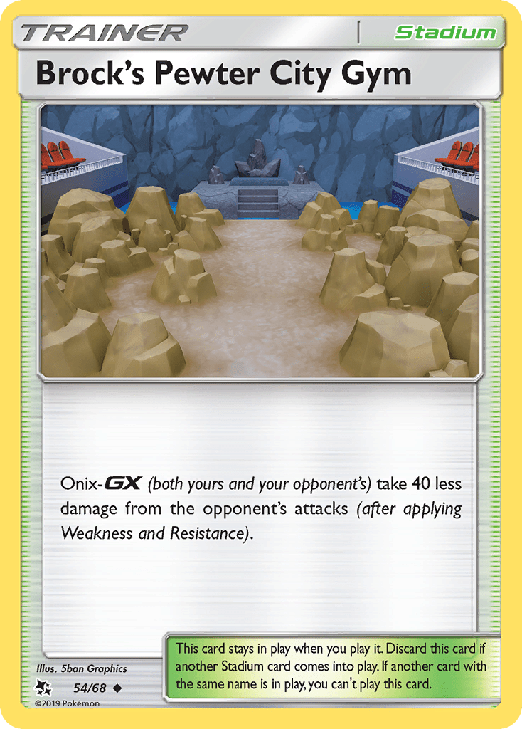 Brock's Pewter City Gym (54/68) [Sun & Moon: Hidden Fates] Pokemon Single Pokémon  | Multizone: Comics And Games