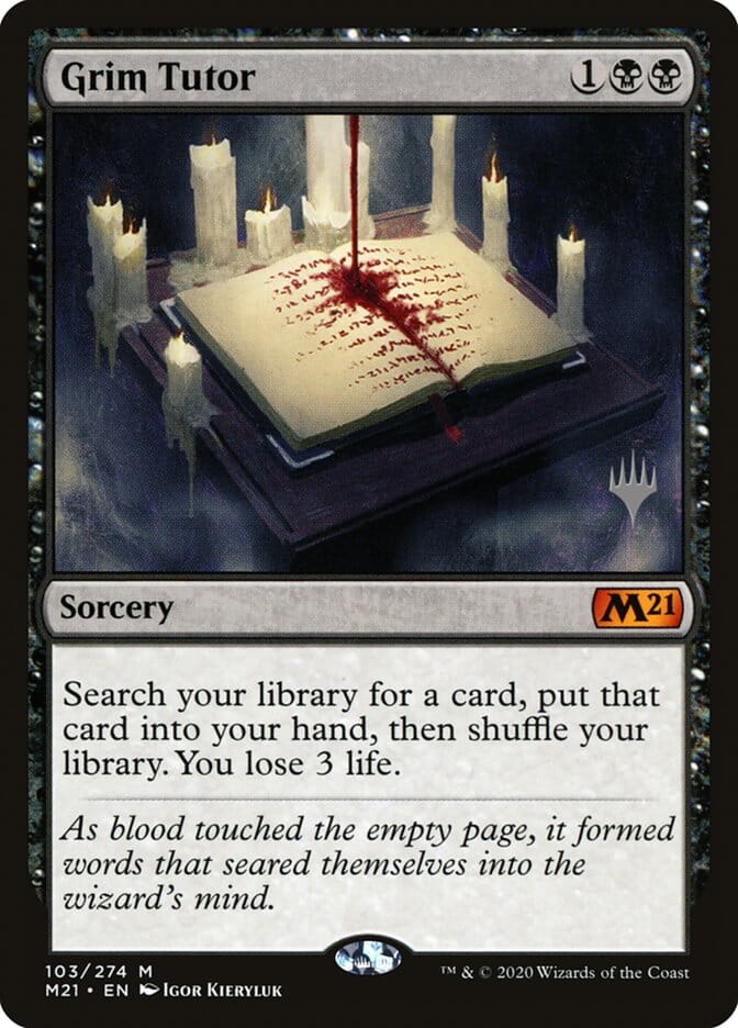 Grim Tutor (Promo Pack) [Core Set 2021 Promos] MTG Single Magic: The Gathering  | Multizone: Comics And Games