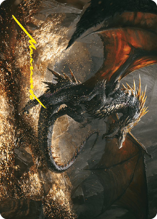 Cavern-Hoard Dragon Art Card (Gold-Stamped Signature) [The Lord of the Rings: Tales of Middle-earth Art Series] MTG Single Magic: The Gathering  | Multizone: Comics And Games