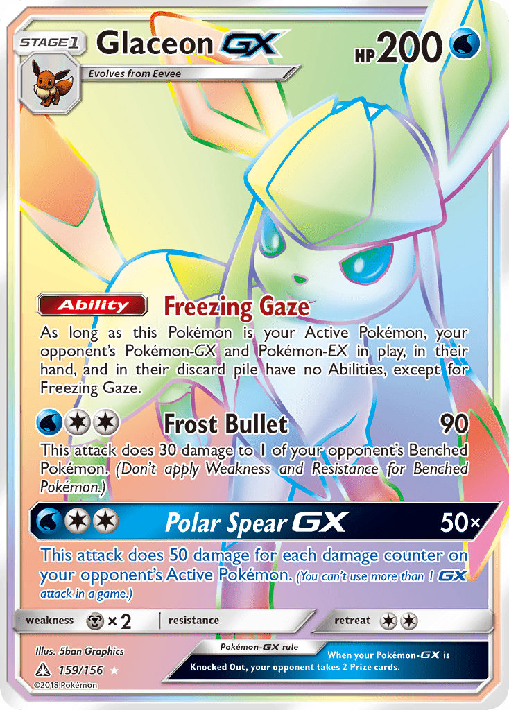 Glaceon GX (159/156) [Sun & Moon: Ultra Prism] Pokemon Single Pokémon  | Multizone: Comics And Games