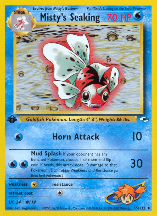 Misty's Seaking (55/132) [Gym Heroes 1st Edition] Pokemon Single Pokémon  | Multizone: Comics And Games