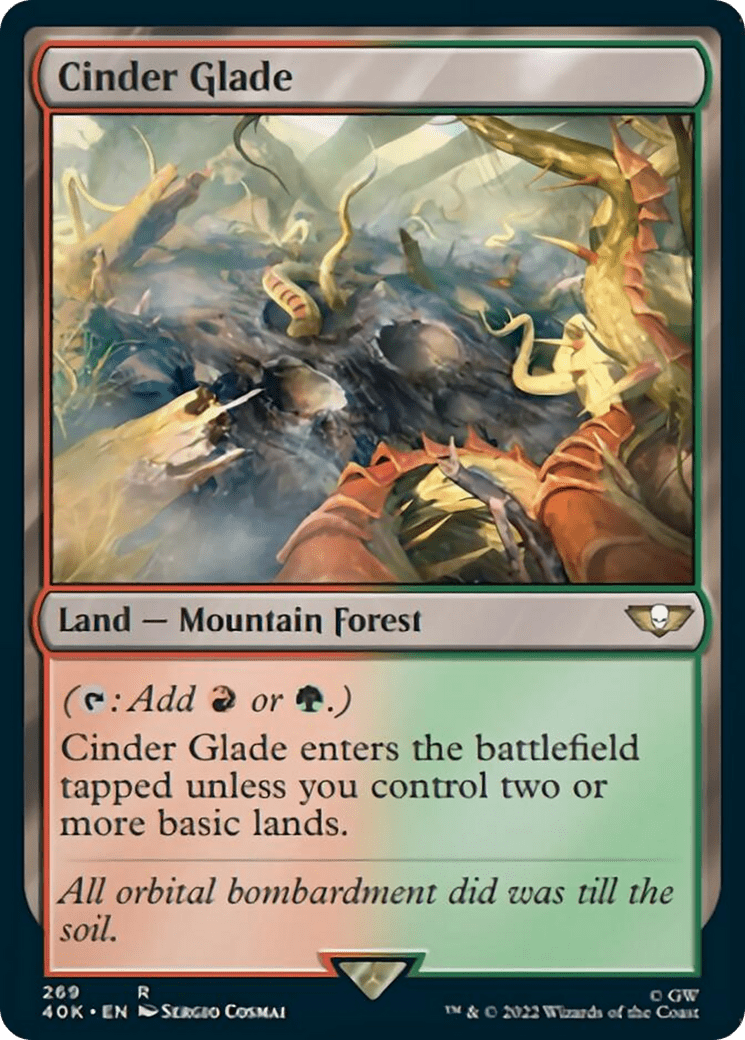 Cinder Glade [Universes Beyond: Warhammer 40,000] MTG Single Magic: The Gathering  | Multizone: Comics And Games