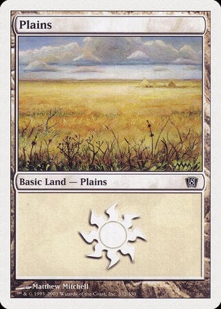 Plains (332) [Eighth Edition] MTG Single Magic: The Gathering  | Multizone: Comics And Games