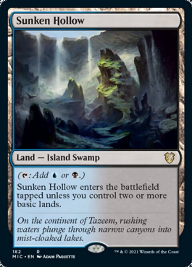 Sunken Hollow [Innistrad: Midnight Hunt Commander] MTG Single Magic: The Gathering  | Multizone: Comics And Games