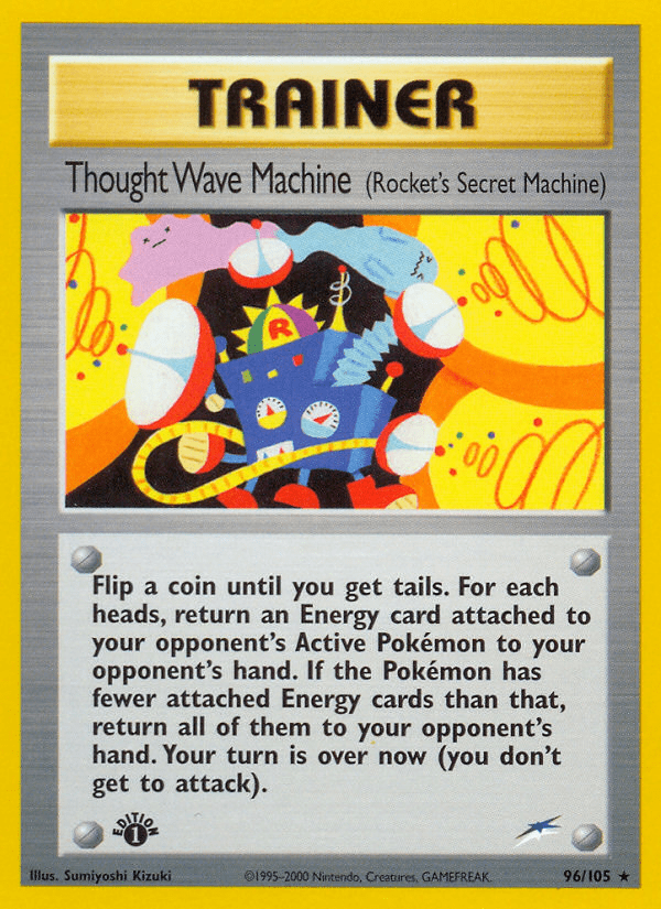 Thought Wave Machine (96/105) (Rocket's Secret Machine) [Neo Destiny 1st Edition] Pokemon Single Pokémon  | Multizone: Comics And Games