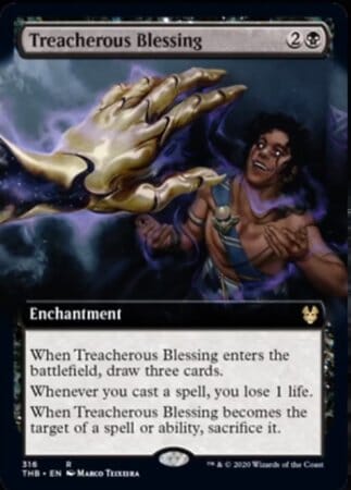 Treacherous Blessing (Extended Art) [Theros Beyond Death] MTG Single Magic: The Gathering  | Multizone: Comics And Games