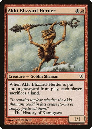Akki Blizzard-Herder [Betrayers of Kamigawa] MTG Single Magic: The Gathering  | Multizone: Comics And Games