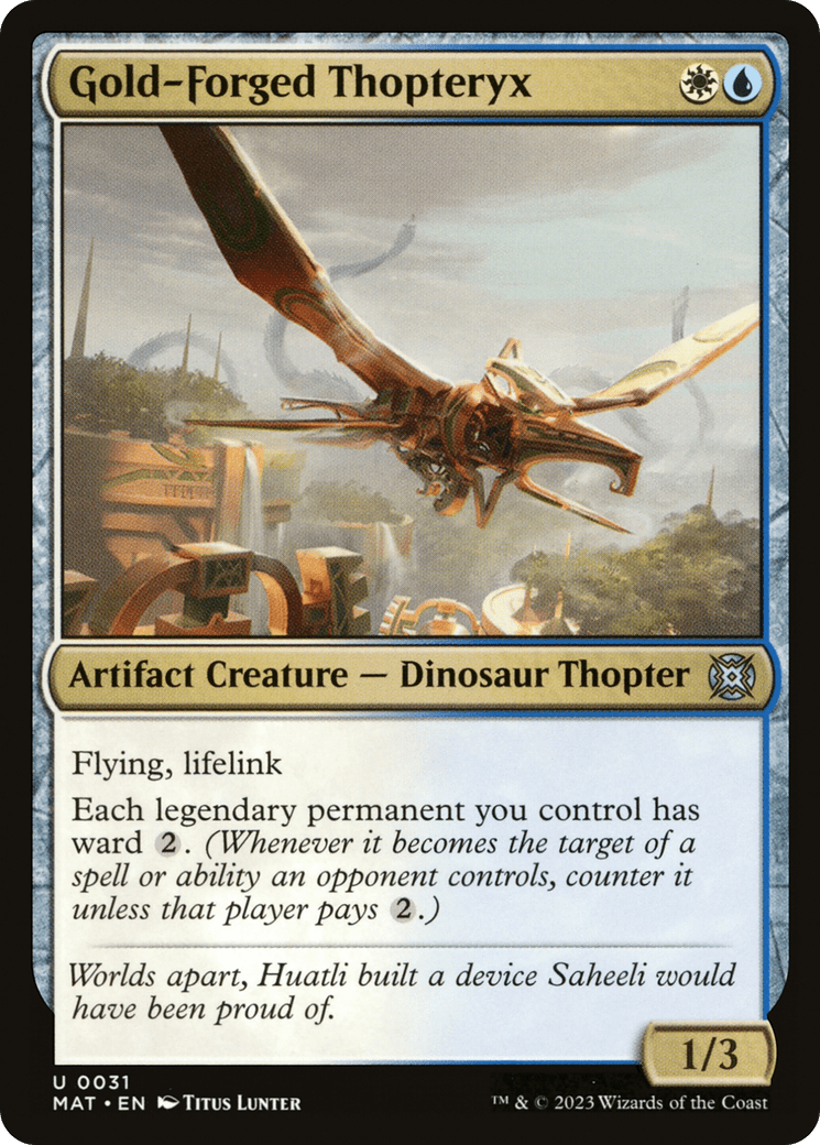 Gold-Forged Thopteryx [March of the Machine: The Aftermath] MTG Single Magic: The Gathering  | Multizone: Comics And Games