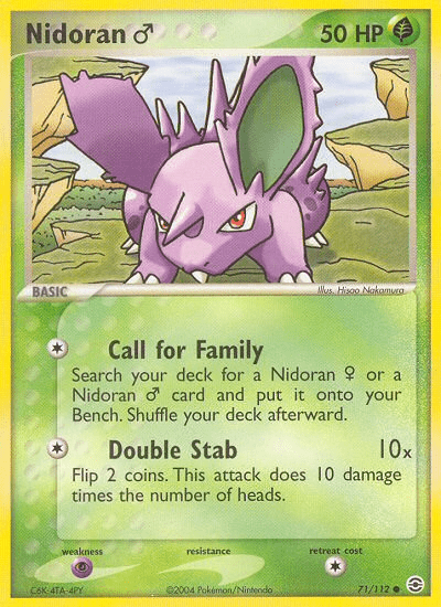 Nidoran (71/112) (Male) [EX: FireRed & LeafGreen] Pokemon Single Pokémon  | Multizone: Comics And Games
