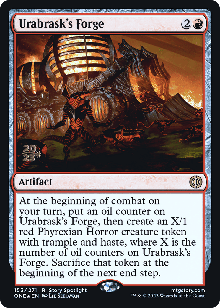 Urabrask's Forge [Phyrexia: All Will Be One Prerelease Promos] MTG Single Magic: The Gathering  | Multizone: Comics And Games