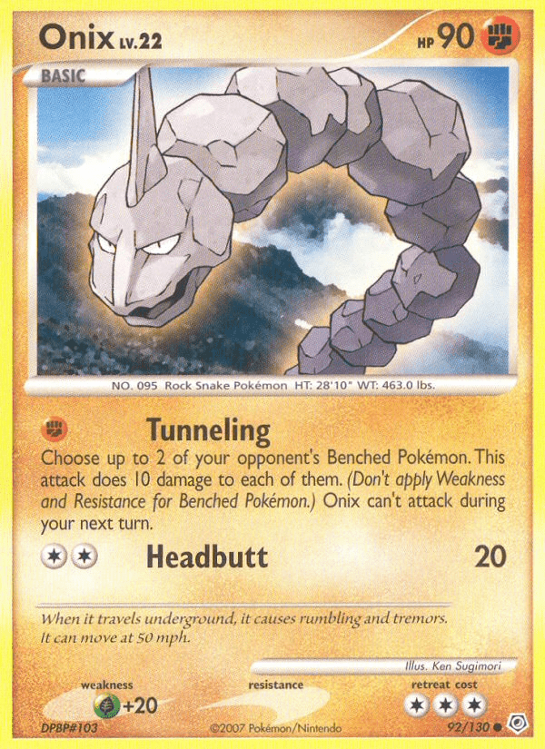 Onix (92/130) [Diamond & Pearl: Base Set] Pokemon Single Pokémon  | Multizone: Comics And Games