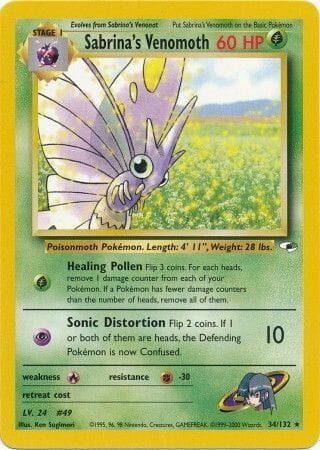 Sabrina's Venomoth (34/132) [Gym Heroes Unlimited] Pokemon Single Pokémon  | Multizone: Comics And Games