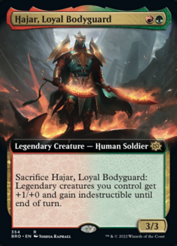 Hajar, Loyal Bodyguard (Extended Art) [The Brothers' War] MTG Single Magic: The Gathering  | Multizone: Comics And Games