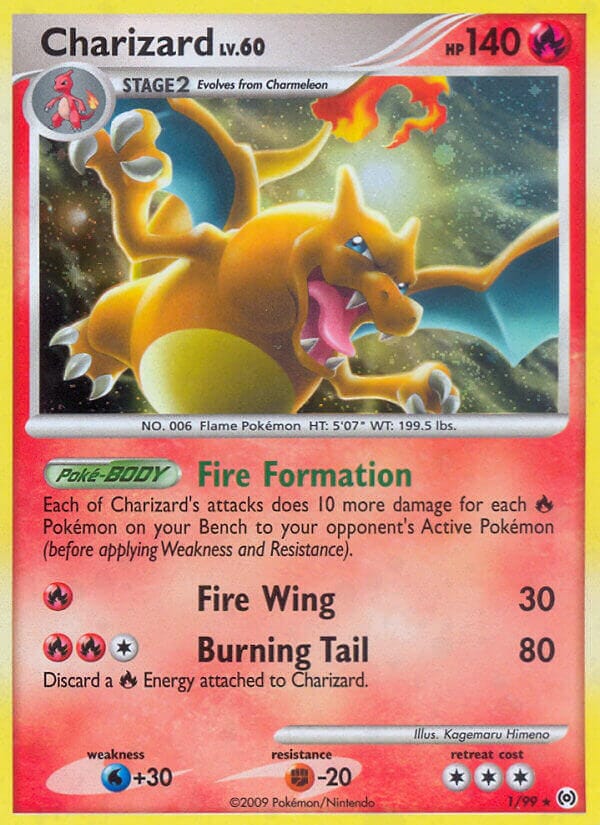 Charizard (1/99) (Cracked Ice Holo) [Platinum: Arceus] Pokemon Single Pokémon  | Multizone: Comics And Games