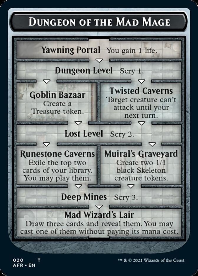 Dungeon of the Mad Mage Token [Dungeons & Dragons: Adventures in the Forgotten Realms Tokens] MTG Single Magic: The Gathering  | Multizone: Comics And Games