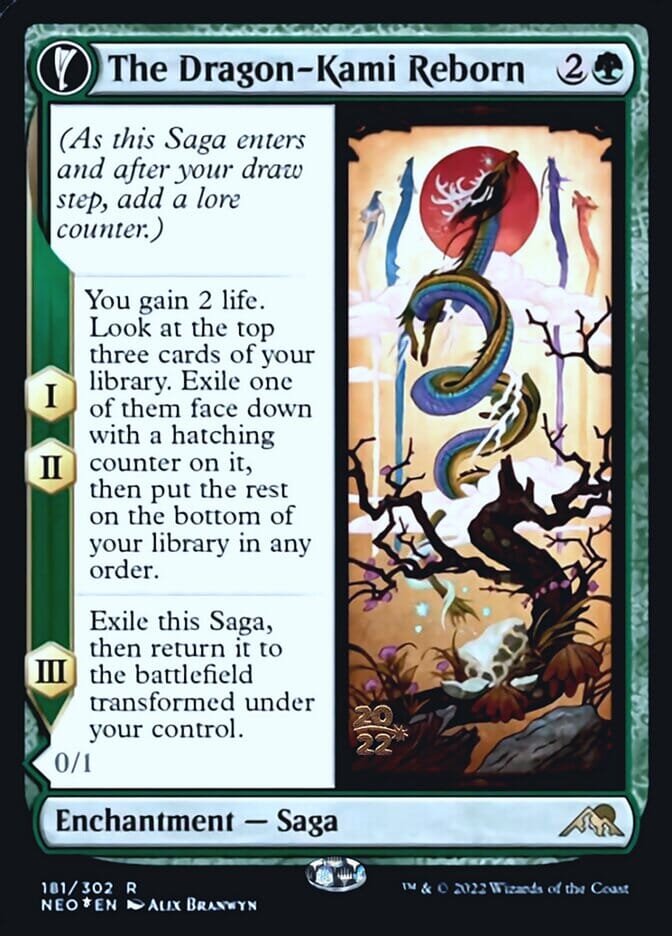 The Dragon-Kami Reborn // Dragon-Kami's Egg [Kamigawa: Neon Dynasty Prerelease Promos] MTG Single Magic: The Gathering  | Multizone: Comics And Games