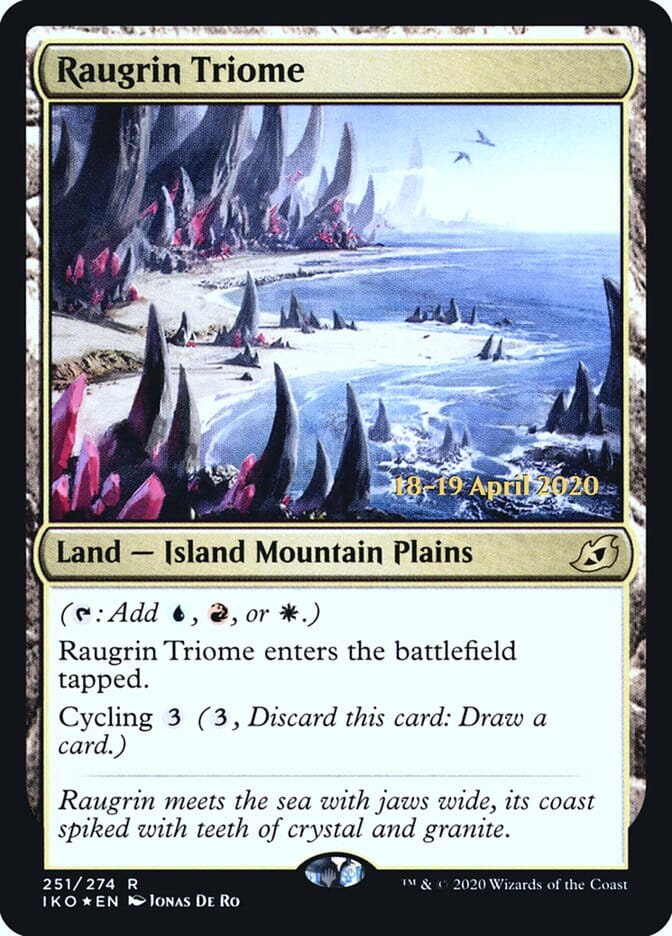Raugrin Triome [Ikoria: Lair of Behemoths Prerelease Promos] MTG Single Magic: The Gathering  | Multizone: Comics And Games