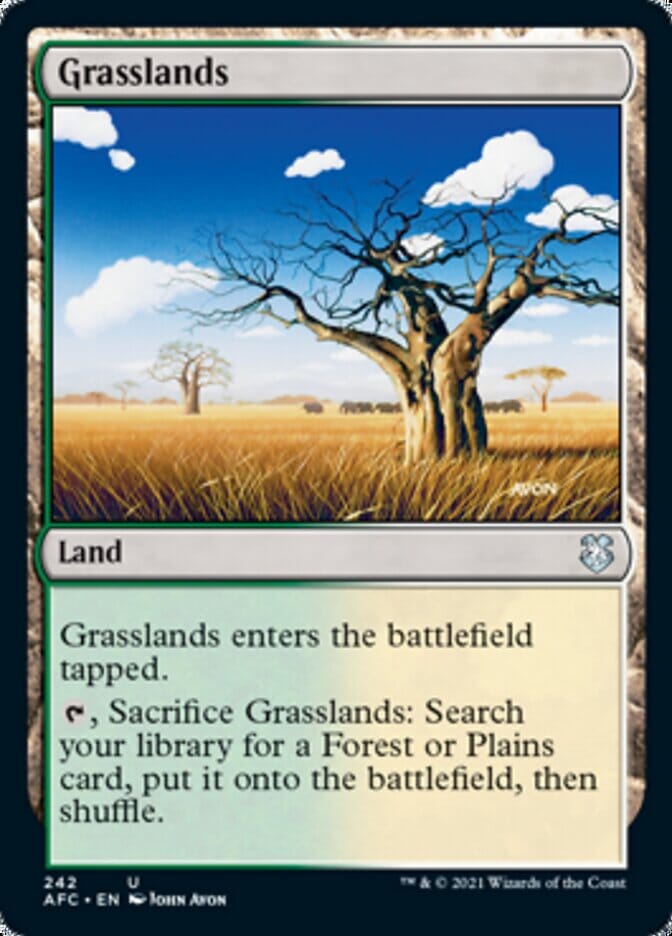 Grasslands [Dungeons & Dragons: Adventures in the Forgotten Realms Commander] MTG Single Magic: The Gathering  | Multizone: Comics And Games