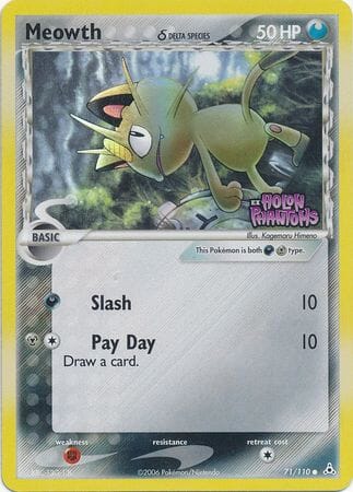 Meowth (71/110) (Delta Species) (Stamped) [EX: Holon Phantoms] Pokemon Single Pokémon  | Multizone: Comics And Games