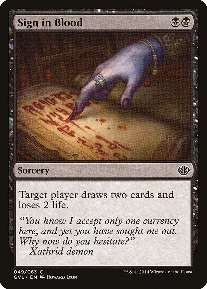 Sign in Blood (Garruk vs. Liliana) [Duel Decks Anthology] MTG Single Magic: The Gathering  | Multizone: Comics And Games