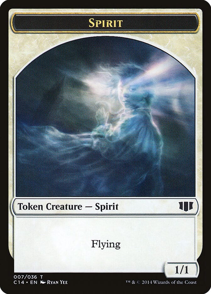 Soldier // Spirit Double-sided Token [Commander 2014 Tokens] MTG Single Magic: The Gathering  | Multizone: Comics And Games